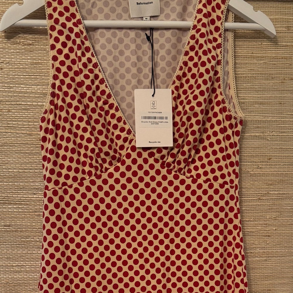 Reformation Brayden Knit Dress Pamplona Dot NWT - Size M